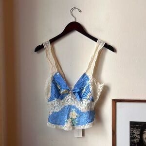 nwt loveshackfancy blueberry lemonade spritely lace tank